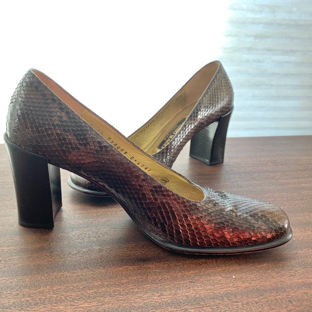 Bruno Magli Python Heels